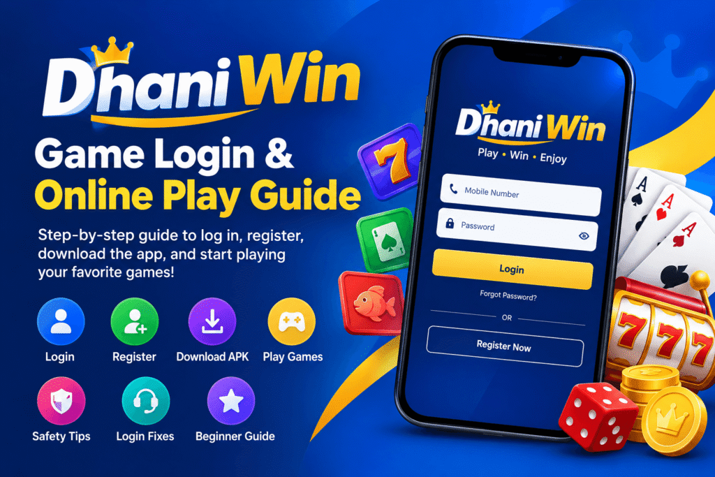 dhaniwin game login & online play guide